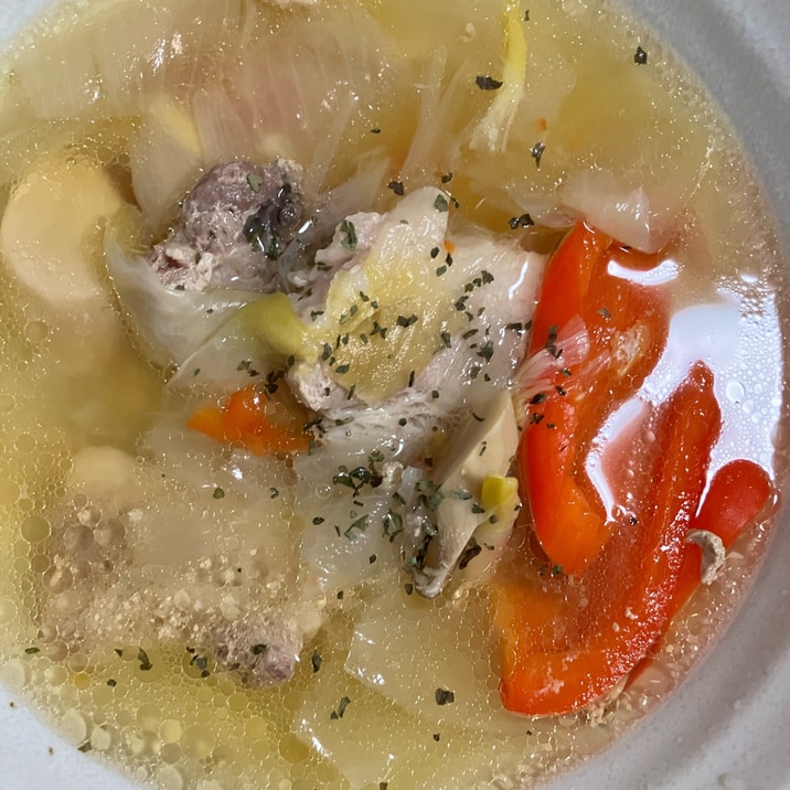 圧力鍋で作るスペアリブのスープ